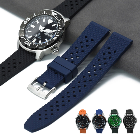 Uniquely Designed Fluorine Rubber Strap New Honeycomb Bracelet Quick Release Watchband 18mm 20mm 22mm For Each Brand Watchs Band ► Photo 1/6