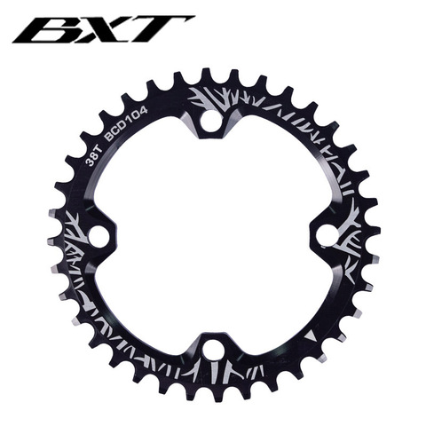 BXT MTB mountain bike Crank Chainwheel Narrow Wide Chainring 32T/34T/36T/38T alloy bicycle crank 104BCD Single Plate cycle part ► Photo 1/6