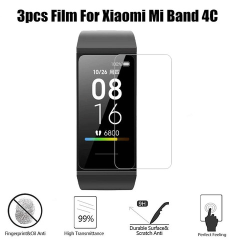 Soft Clear Film For mi band 4c film Screen Protectors Explosion-proof scratch-resistant For Xiaomi mi band 4c Protective film ► Photo 1/6