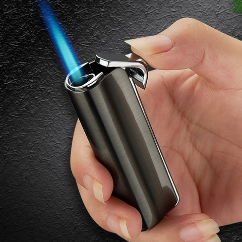 Windproof Gas Jet Lighter Butane Turbo Torch Lighter For Cigar Cigarette Metal 1300 C Fire Lighter Inflated Gadget For Man ► Photo 1/5