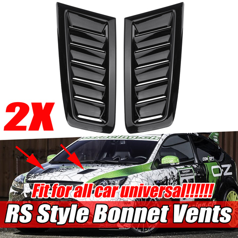 1 Pair Universal Car Front Bonnet Vents Hood For Ford For Focus MK2 For BENZ For Audi For BMW For Honda For Infiniti For Civic ► Photo 1/6