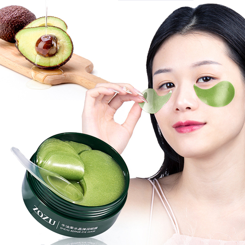 60 Pcs Avocado Collagen Mask Natural Moisturizing Gel Eye Patches Remove Dark Circles Anti Age Bag Eye Wrinkle Skin Care ► Photo 1/6