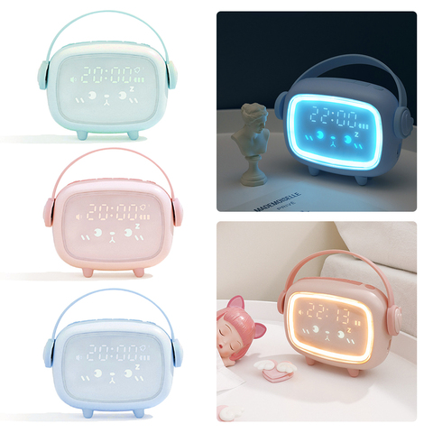 Cute Night Light Alarm Clock Timing Countdown Alarm Clock LED Smart Kids Alarm Clock Night Light For Home Decor ► Photo 1/6