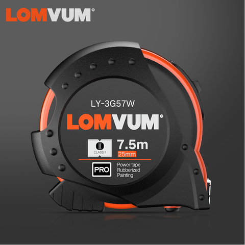 LOMVUM 5M Metric British System Auto Lock Measurement Tape 7.5M Tape Measure Retractable 3M Measuring Tape Inches Centimeters ► Photo 1/6