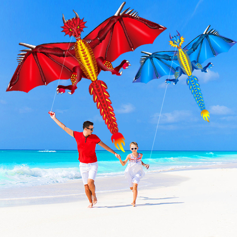 New Ice and Fiery Dragon  Kites For Kids And Adults Large Easy Flyer With String And Handle ► Photo 1/6