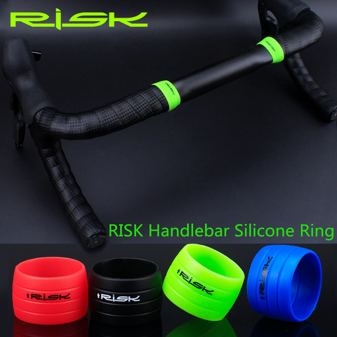 RISK Road Bike Strap Silicone Ring  Protective Silica Rubber Ring  Anti-Skip Plugs  For Bar Tape Waterproof  Wear Resistant ► Photo 1/6