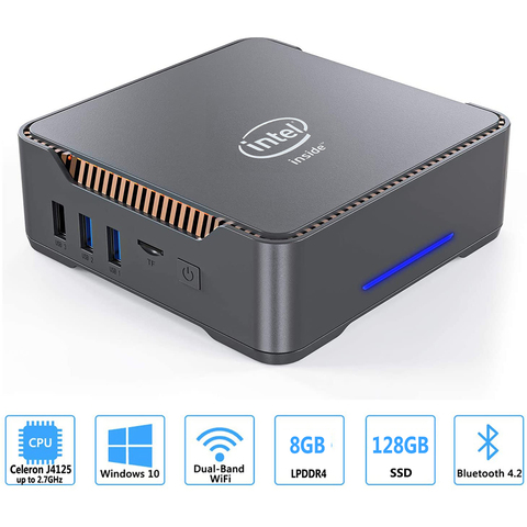 GK3V Windows 10 Mini PC Intel Gemini Lake J4125 8GB DDR4 128GB 256GB 512GB 1TB SSD Gaming PC 2.4G 5G WiFi 1000M Mini Computer ► Photo 1/6