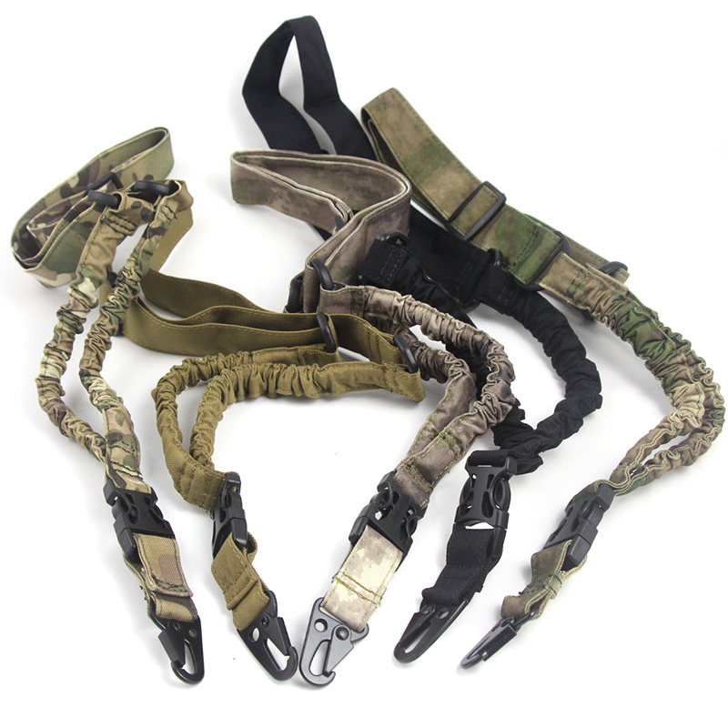Tactical Gun Sling Adjustable 1 Single Point Bungee Rifle Strap System