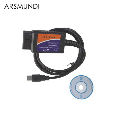 Newest Version OBD2/OBDII scanner ELM327 USB v1.5 Interface ELM 327 USB Interface OBDII CAN-BUS Scanner ► Photo 1/6