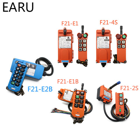 F21-E1B 2S E2B-8 AC 220V 110V 380V 36V DC 12V 24V wireless Industrial remote controller switches Hoist Crane Control Lift Crane ► Photo 1/6