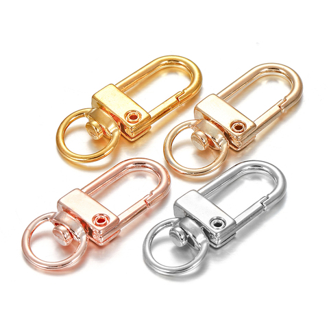 10pcs/lot Alloy Rotatable Lobster Clasp Dog Key Chains Buckle Bag Hook Keychain Connectors For DIY Jewelry Making Findings ► Photo 1/6