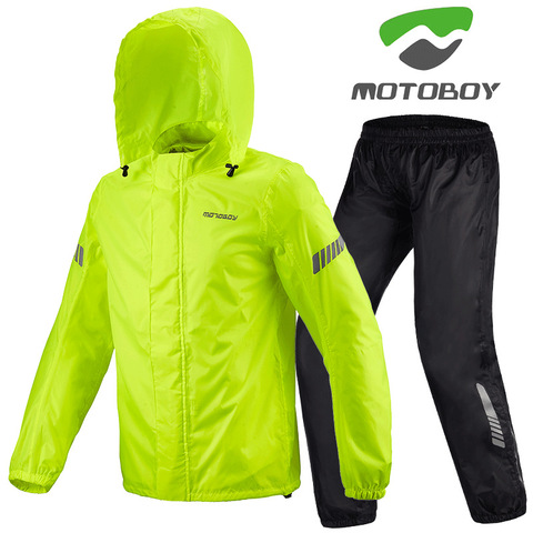 Motoboy top selling motorcycle riding raincoat set raincoat rainpants split men and women's thin reflective waterproof clothing ► Photo 1/6