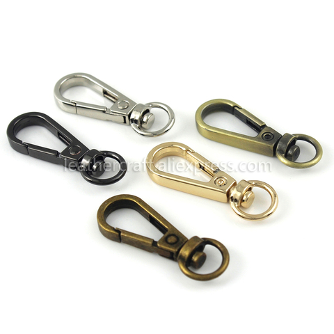 1pcs Metal Swivel O-ring Eye Snap Hook Trigger Clasps Clips for Leather Craft Bag Strap Belt Webbing Keychain Small Size ► Photo 1/6