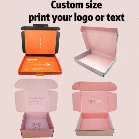 paper box Custom boxes  gift box bag Corrugated paper shipping mailer boxes Printed logo Packaging Clothes shirt Box 100PCS/lot ► Photo 1/6