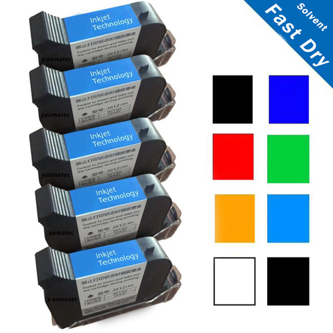 12.7mm HP JS12 compatible Black Red Green Blue White Yellow Quick dry ink cartridge for 12.7mm handheld inkjet printers ► Photo 1/6