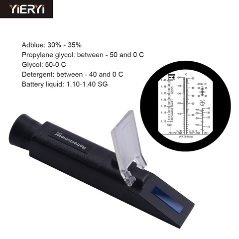 Yieryi New Freezing Point Urea Meter ATC Engine Fluid Glycol Antifreeze Freezing Point Refraction Car Battery Measuring Tool ► Photo 1/6