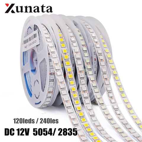 DC12V 5054 2835 Led Strip 120Leds/m 240Leds/m Waterproof Flexible LED Ribbon Tape Light Strip Natural 4000K Warm White 3000K 5m ► Photo 1/6