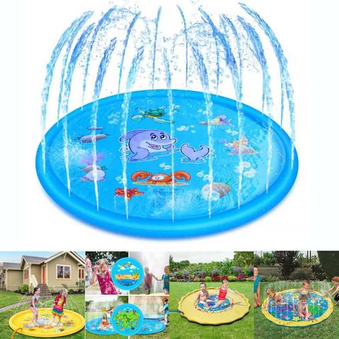 Sprinkler Splash Pad, 68inch Water Splash Play Mat Toddler Water Toys Outdoor Fountain Play Mat for Boy Girl Kids Outdoor Party ► Photo 1/6