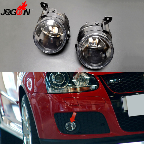 For VW Golf 5 GTI 2003-2008 Jetta MK5 V Tiguan Rabbit Caddy Halogen H11 Front Fog Light Convex Lens Driving Lamp Assembly ► Photo 1/6