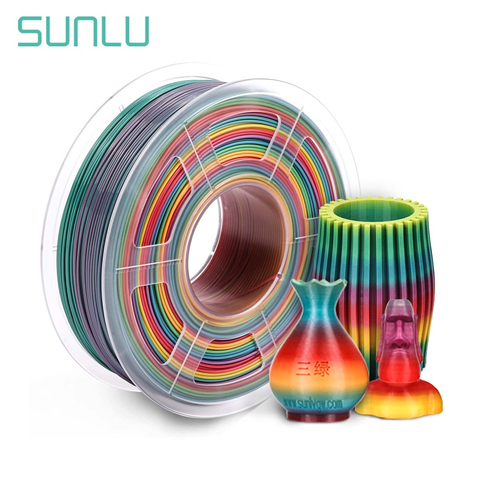 1.75mm Rainbow Gradient Multicolor PLA Filament 1KG 2.2LB 3D Filament Materials For DIY 3D Printer FDM And 3D Printing Pen ► Photo 1/6