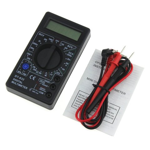 DT-832 Mini Pocket Digital Multimeter 1999 Counts AC/DC Volt Amp Ohm Diode hFE Continuity Tester Ammeter Voltmeter Ohmmeter ► Photo 1/6