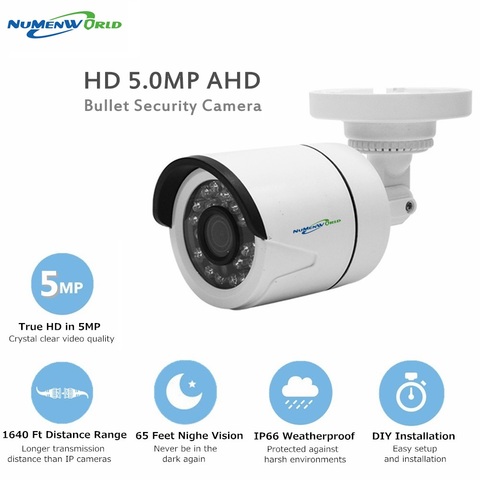Mini AHD Camera Surveillance Infrared Camera 1080P 2.0MP/5MP AHD CCTV Camera Security Outdoor Bullet Cameras ► Photo 1/6