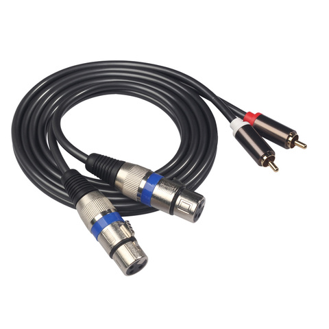 Audio Cable 2 XLR to 2 RCA Adapter Amplifier Sound Box XLR RCA Hifi Microphnoe Speaker Cable ► Photo 1/6