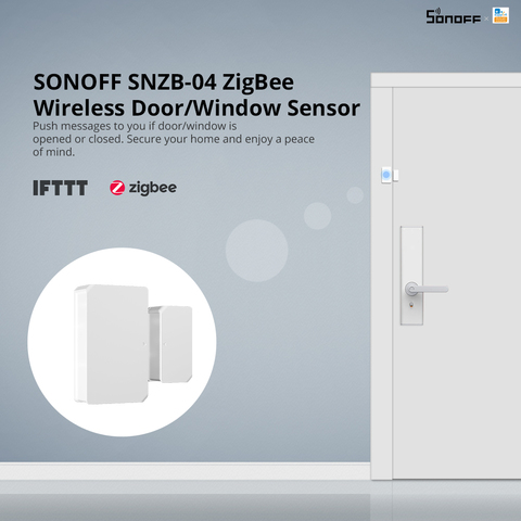 SONOFF SNZB-04 ZigBee Wireless Door/Window Sensor Detector On/ Off Alert Notification via eWeLink APP Smart Home Security ► Photo 1/6