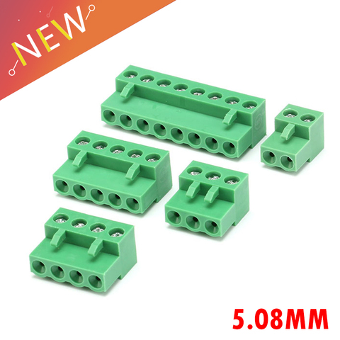 5Pcs/Lot HT5.08 2P/3P/4P/5P/8P Pluggable Through Hole Terminal 300V 10A KF2EDGK 5.08mm pitch PCB connector screw terminal block ► Photo 1/6