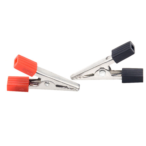 10PCS Insulated Crocodile Clips Plastic Handle Cable Lead Testing Metal Alligator Clips Clamps 35mm Length ► Photo 1/6