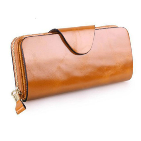 New Genuine Leather Womens Wallets Female Purses Leather Long Women Wallet And Purse Phone Pocket Card Holder Cartera Mujer ► Photo 1/6