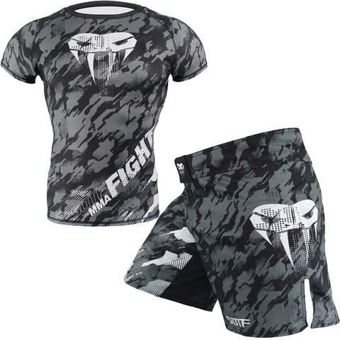 rashguard mma jiu jitsu T-shirt muay thai mma shorts fight sanda kickboxing boxing jerseys Snake Camouflage fitness mma clothing ► Photo 1/6