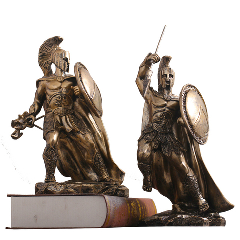 Retro Roman Armor Warrior Spartan Figurine Creativity Bar Ornaments Samurai Armor Model Desk Crafts Decor Accesories For Home ► Photo 1/1