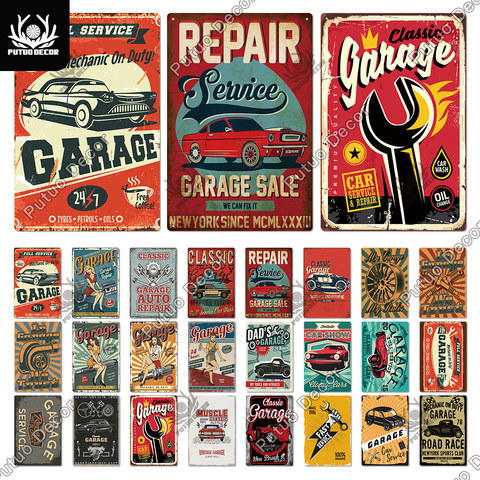 Putuo Decor Garage Metal Plaque Retro Tin Sign Vintage Interior Decoration for Garage Gas Station Wall Decor ► Photo 1/6