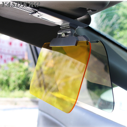 YASOKRO Car Sun Visor Day Night Anti-dazzle 2 in 1Dazzling Goggles Driving Fold Flip Down Mirror Card slot  Clear View Visor ► Photo 1/6