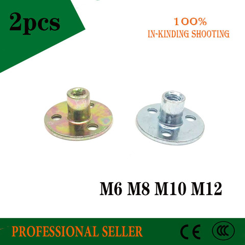 2pcs Three Holes Locking Flange Nut M6 M8 M10 M12 Iron Metal Thread Flange Coupling Galvanized Nut ► Photo 1/3