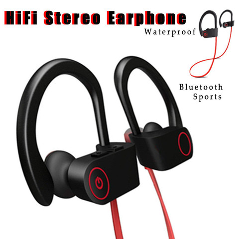 IPX7 Waterproof Wireless Headset Sports Bass Bluetooth Earphone With Mic U8 tws true wireless earphones wireless bluetooth ► Photo 1/6