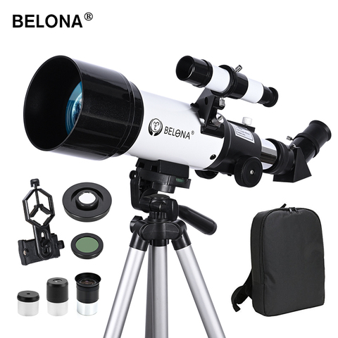 F40070M Astronomical Telescope professional +Aluminum alloy tripod+backpack+Phone holder+4 9 20MM eyepiece Monocular FinderScope ► Photo 1/6