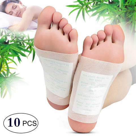 10 Pcs/Pack Detox Foot Patches Pads Weight Loss Slimming Cleansing Herbal Body Health Adhesive Pads Remove Toxin Foot Care ► Photo 1/6