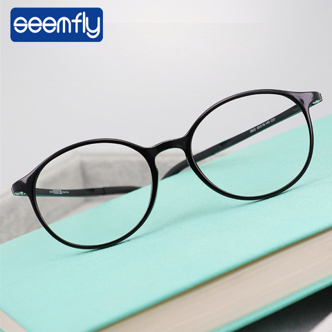 seemfly Diopter +1.0 1.5 2.0 2.5 3.0 3.5 Men Reading Glasses TR90 Vintage Round Frame Reading Eyeglasses Women Presbyopia Goggle ► Photo 1/6