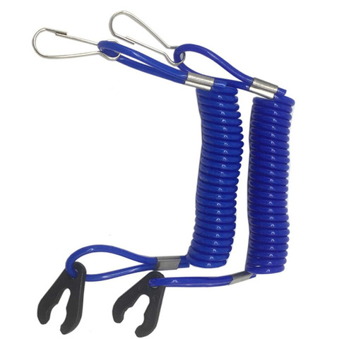 2PCS Jet Ski Safety Lanyard Tether Cord Boat Outboard Engine Safety Tether Blue Emergency Flameout Switch Drawstring ► Photo 1/6