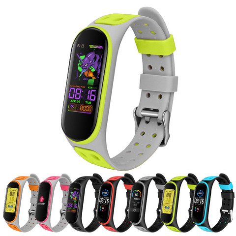 for xiaomi mi band 5 miband 5 4 3 strap Silicone Soft TPU smart Wristband replacement sport straps for xiomi mi band 5 bracelets ► Photo 1/6