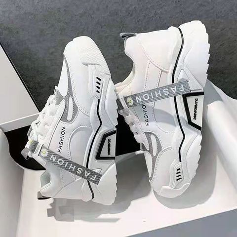 Women's Fashion Spring Reflective Platform Sneakers Ladies Korean Lace Up Chunky Mixed Color Casual White Vulcanize Shoes 2022 ► Photo 1/6