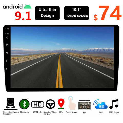 2G RAM!  9/10.1 Inch 2 Din Android 9.1 Car Multimedia 2Din Autoradio Gps Central FM for Volkswagen Nissan Hyundai Kia Toyota ► Photo 1/6