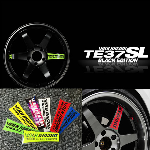 4pcs  Volk Racing TE37 SL Wheel Stickers Waterproof Spoke Car Rim Reflective Decoration Sticker ► Photo 1/4