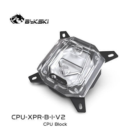 Bykski CPU-XPR-B-I-V2 CPU Water Block  5V 3PIN for INTEL LGA1150 1151 1155 1156 2011 X99 Transparent  support GND Water Cooling ► Photo 1/6
