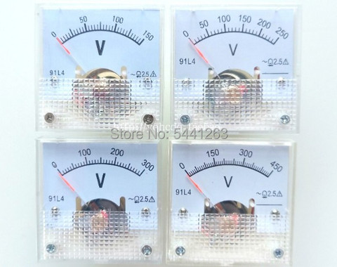 91L4 AC 0-150V 250V 300V 450V Analog Panel Volt Voltage Meter Voltmeter Gauge 91L4 AC 0-150V ► Photo 1/4
