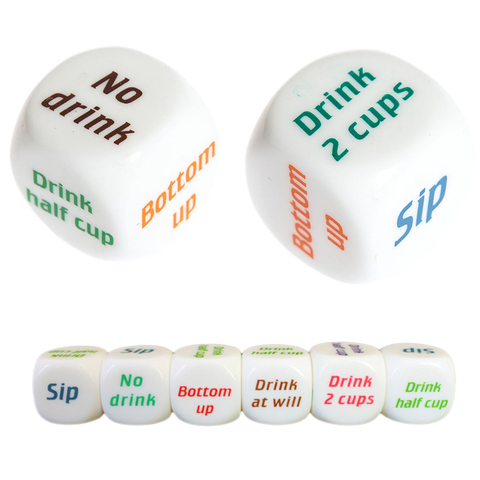 Adult Party Game Playing Drinking Wine Mora Dice Games Gambling Drink Decider Dice Wedding Party Favor Decoration ► Photo 1/6