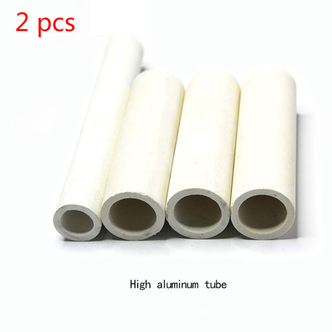 2pcs High Temperature Resistant Corrosion Wear Ceramic Tube  alumina tube Hollow Insulating Burning Pipe 1200 degrees ► Photo 1/4