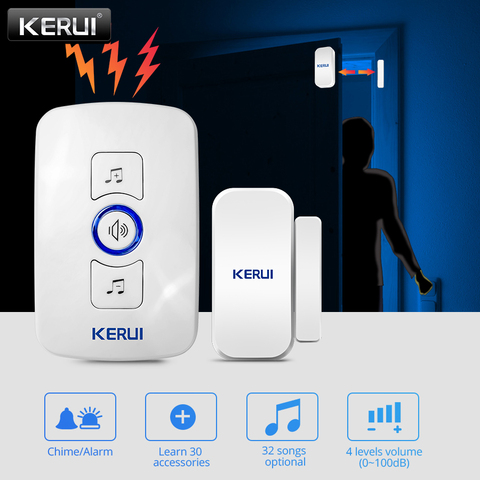 KERUI M525 32 Songs Optional 500ft Door Chime Home Security Welcome Wireless Doorbell Smart  Doorbell Alarm LED light ► Photo 1/6